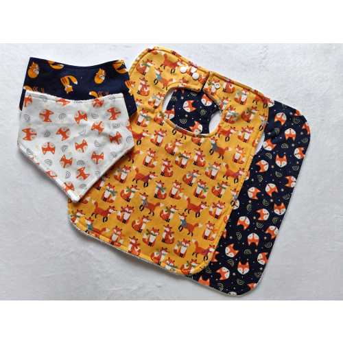Fox baby bib