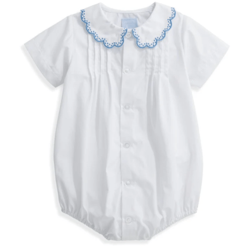 Butler Embroidered Bubble -- White w/ Royal