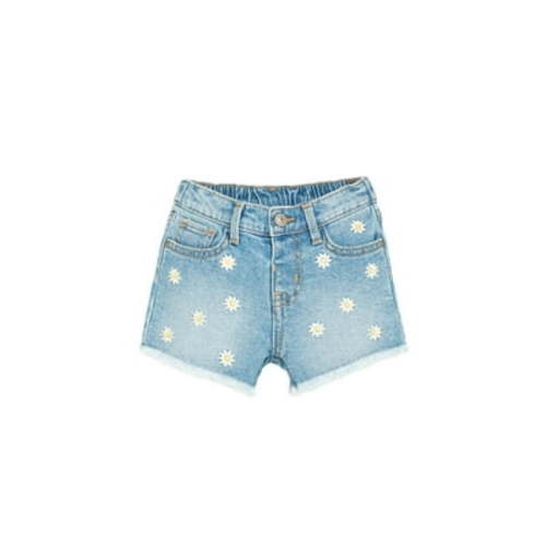Wonder Nation Toddler Girl Embroidered Denim Short, Sizes 12M-5T