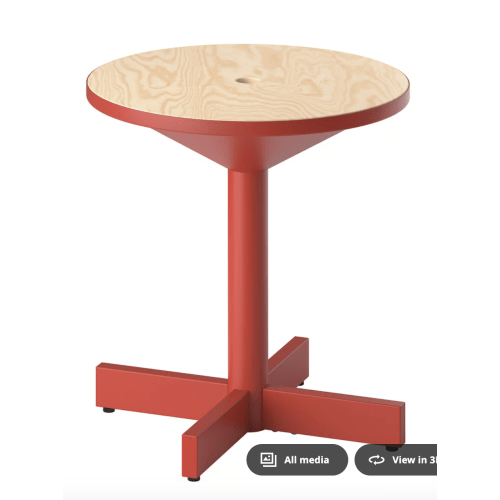 GRIMSARBO side table, pine plywood/bright red - IKEA $29.99