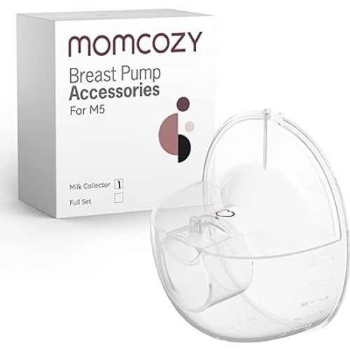 Momcozy Milk Collector Only Compatible with Momcozy M5 NOT for Others. Original M5 Breast Pump Replacement Accessories, 1 Pack