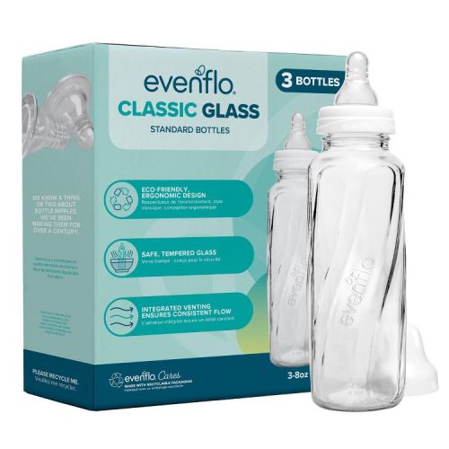 Evenflo Classic Glass Baby Bottle - 8oz/3pk