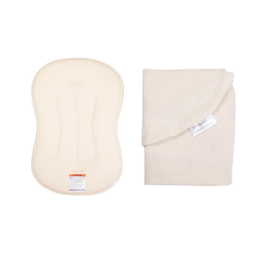 Snuggle Me Lounger + Muslin Cover Set | Natural