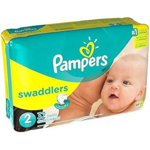 Pampers Swaddlers Diapers, Size 2, 32 Count