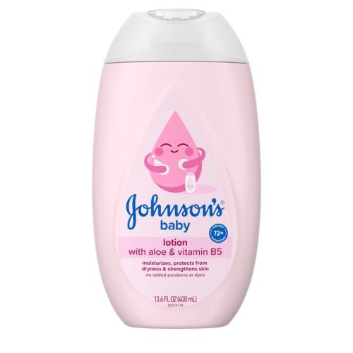 Johnson's Moisturizing Mild Pink Baby Body Lotion, Coconut Oil for Delicate Skin, Hypoallergenic - 13.6 fl oz
