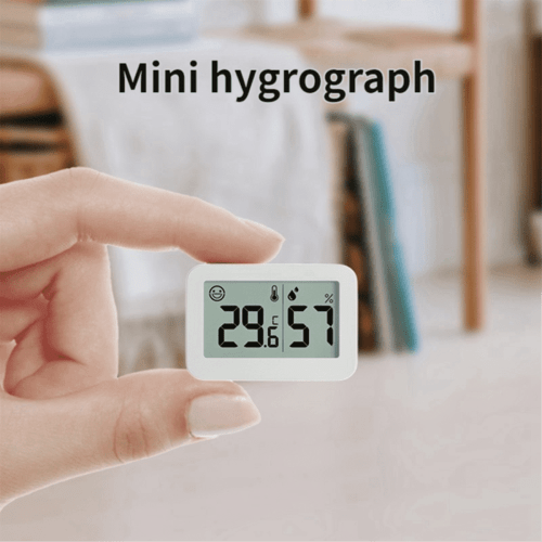 Mini Electronic Thermometer and Hygrometer Indoor Baby Thermometer Refrigerator Thermometer with Smile Face Display