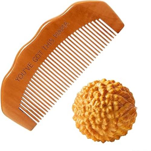 Birth Comb Acupressure Massage Ball Set - Wooden Labor Comb Natural Labor and Delivery Essentials, Mom to Be Gift, New Mom Gifts for Labor Pain Relief