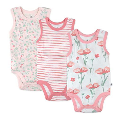 HonestBaby baby-boys Sleeveless Bodysuits One-piece 100% Organic Cotton for Baby Boys, Girls, Unisex