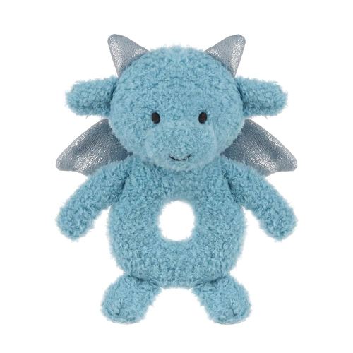 Apricot Lamb Dragon Rattle Soft Baby Rattle for Boys and Girls, Plush Stuffed Animal Rattle Toy Lovey for The Newborn, 0-3 Months, 0-6 Months and Above