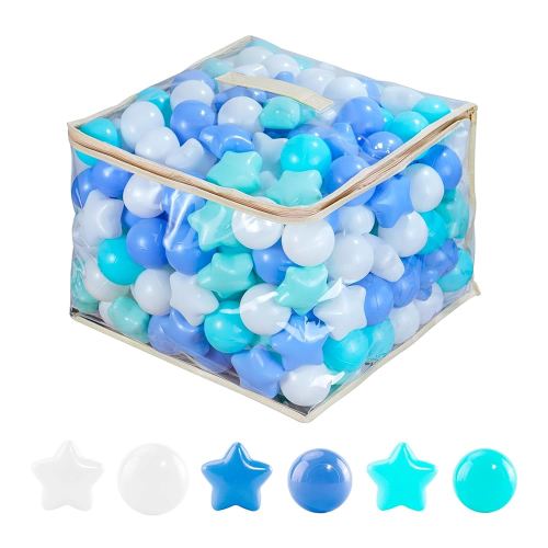 MoonxHome Ball Pit Balls for Toddlers, BPA Free Crush Proof Plastic Toy Balls for Ball Pit, Children's Pool Water Toys, Macaron Ocean Balls for Play Tent 2.15 Inch Pack of 100…
