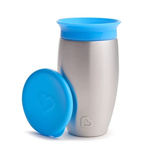 Amazon.com : Munchkin® Miracle® 360 Toddler Sippy Cup, Spill Proof, 10 Ounce, Stainless Steel, Blue : Baby