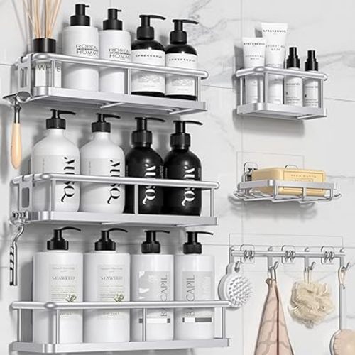 Shower Organizer (6 Pack Silver)