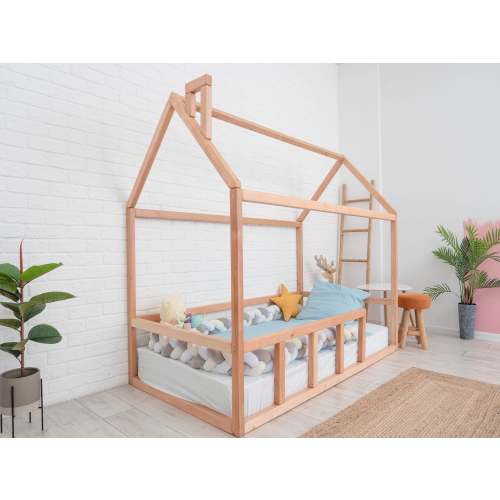 Montessori floor house bed with slats | 7 colors | 13 sizes (Model 2)