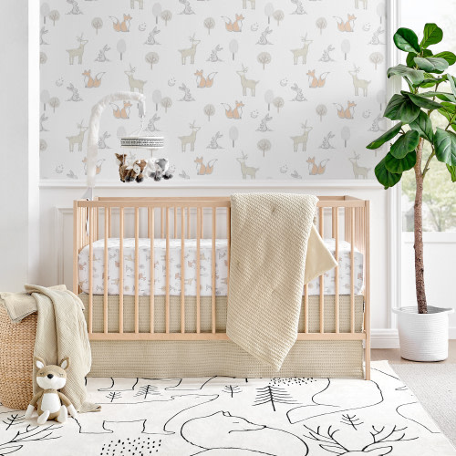 Levtex Baby Mills Waffle 4-Piece Baby Crib Bedding Set - Taupe
