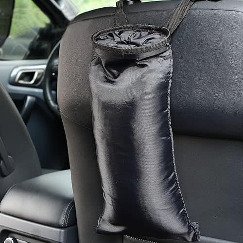 Universal Car Garbage Bag Back Seat Headrest Litter Trash Garbage Can (Black)