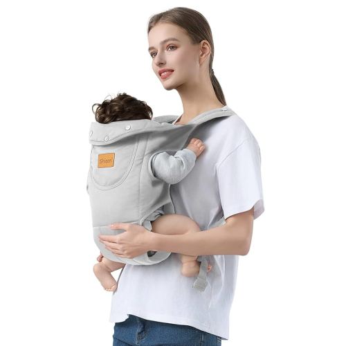 Baby Carrier Newborn to Toddler(7-30lbs), Toddler Carrier Baby Holder Carrier with Adjustable Shoulder Strap, Chest Carriers, Grey