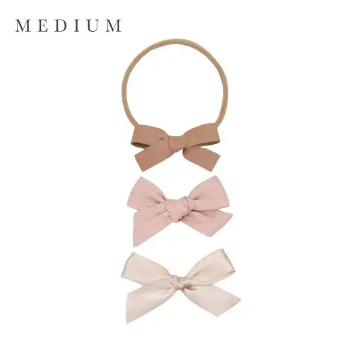 Bow 3 Pack: Rose Headbands