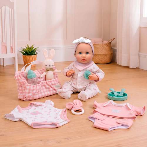 Bonbebé® 15.5” Feel My Heartbeat Baby Doll Deluxe Gift Set