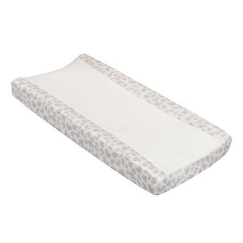 NoJo Jungle Gym Grey and White Cheetah Print Super Soft Changing Pad Cover