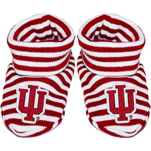 Indiana University Hoosiers Newborn Baby Striped Bootie Sock
