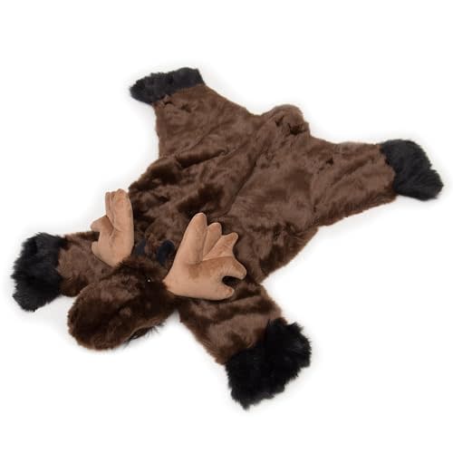 Carstens Plush Moose Kids Animal Rug Brown Small