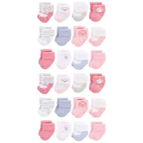 Hudson Baby Cotton Rich Baby Terry Socks 24-Pack