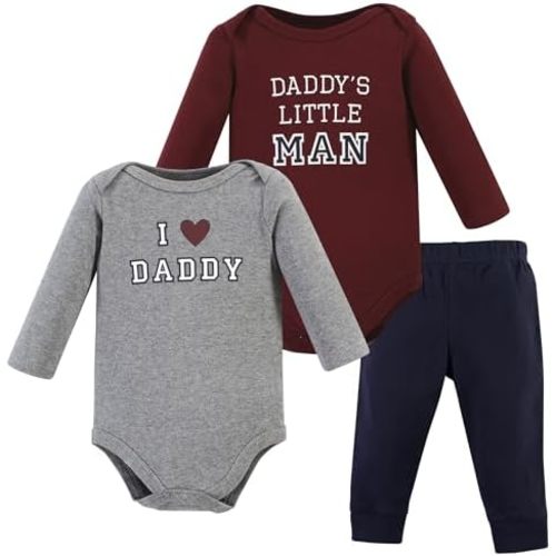 Hudson Baby Unisex Cotton Bodysuit and Pant Set