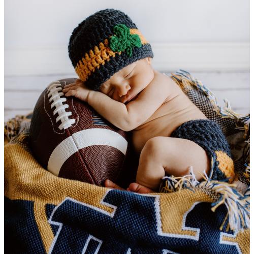 Irish Baby Gift Set / Irish Hat / Newborn Photography Prop / Shamrock hat / Irish Baby / Crochet Football Baby Set
