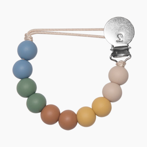 Loulou Lollipop Loulou Lollipop x Babylist Colorblock Silicone Pacifier Clip - Modern Primary Multi
