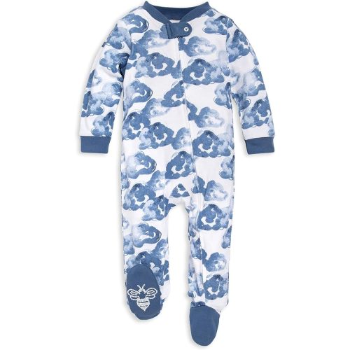 Burt's Bees Baby Boys' Sleep and Play Pjs, 100% Organic Cotton One-piece Zip Front Romper Jumpsuit Pajamas