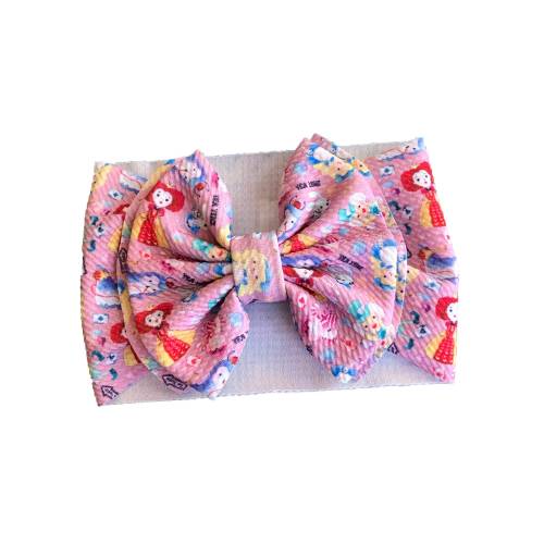 Alice Headwrap - Bow - Pull Proof - Permanently Sewn - Big Bow - Clip - Messy Bow
