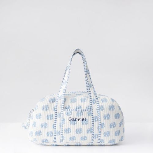 Block Print Duffle Bag