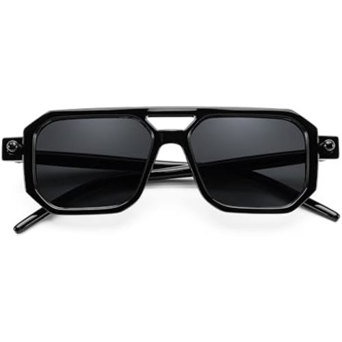 FEISEDY Toddler Sunglasses, Vintage Pilot Square, Flexible TPEE Kids Shades for Boys Girls Age 0-6 B0188