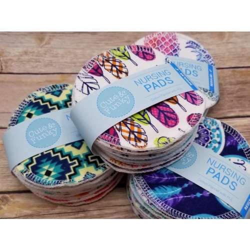 Reusable Nursing Pads, 6 pairs (12 pads), Washable Breast Pads with PUL