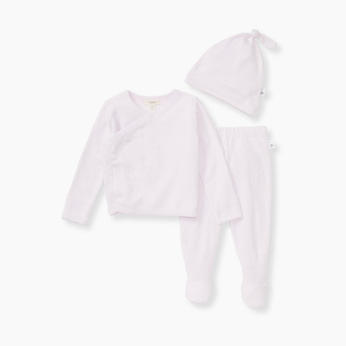 Burt's Bees Baby Organic Cotton Raised Terry Bee Take Me Home Set - Lavender Bee, Newborn