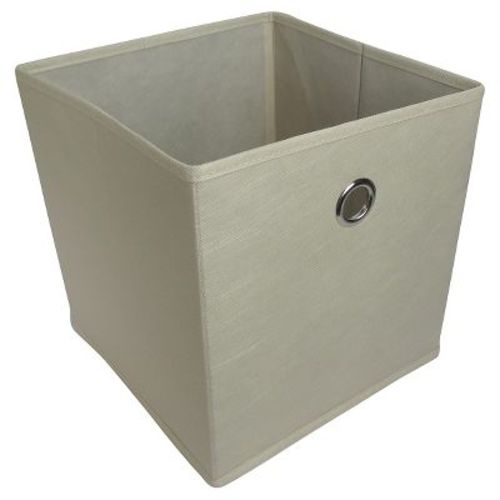 11" Fabric Cube Storage Bin Black Pattern - Room Essentials™: Square, Folds Flat, 11 Inch System Compatible