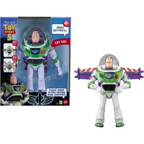 Toy Story 5 Disney and Pixar Toy Story 12” Scale Flight Mode Hi-Tech Edition Buzz Lightyear 35+ Sounds Action Figures