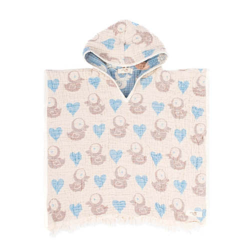 Ducky Gauze Hooded Poncho