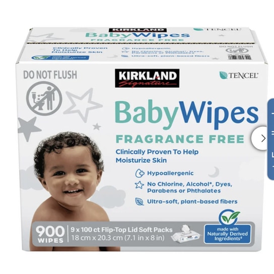 Kirkland Signature Baby Wipes Fragrance Free