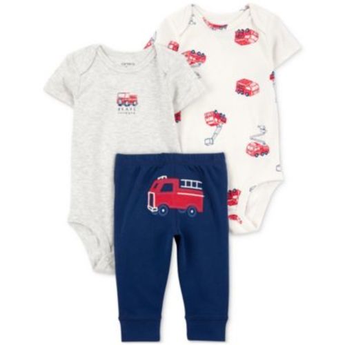 Baby Boys Fire Truck Little Character Bodysuits & Pants, 3 Piece Set