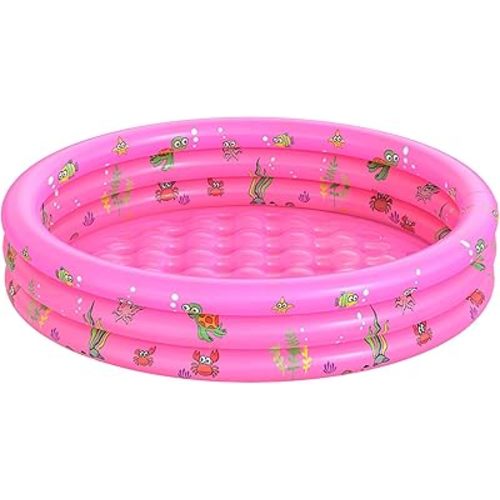 Garden Round Inflatable Baby Swimming Pool, Portable Inflatable Child/Children Little Pump Pool,Kiddie Paddling Pool Indoor&Outdoor Toddler Water Game Play Center for Kids/Girl/Boy