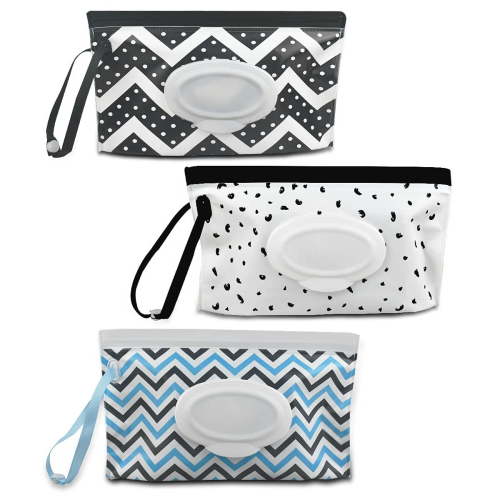 3 Pack Baby Wipes Dispenser Portable Wet Wipe Dispenser Bag Reusable Travel Baby Wipes Container Refillable Wet Wipe Carrying Case Holder for Diaper Bag Lightweight Travel Wipes Dispenser Cases