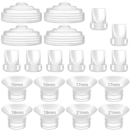 8Pc Duckbill Valves 8Pc Flange Inserts and 4Pc Silicone Diaphragm Compatible with Momcozy M5, Replacement M5 Pump Parts Accessories Made by Tbuymax, Not Original Momcozy Pump Parts