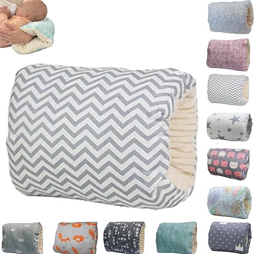 Cozy Cradle Pillow, Cozy Cradle Arm Pillow, Baby Nursing Pillow Head Support Pillow for Breastfeeding Bottle Feeding (Light Grey Crown)