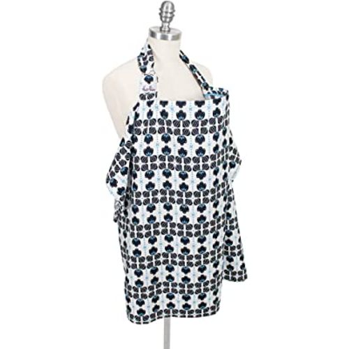 Hooter Hiders Premium Cotton Nursing Cover - Azure