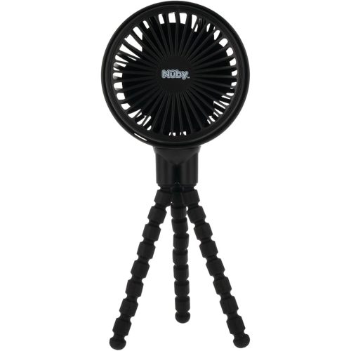 Nuby 3-Speed Stroller Fan with Adjustable Legs - Stroller Accessories - Baby Essentials for Travel - Ideal for Car Seats and Play Yards - Black
