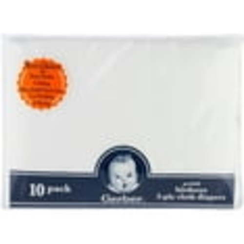 Gerber Unisex Newborn Baby Reusable Cotton Birdseye Prefold Cloth Diapers, 10-Pack