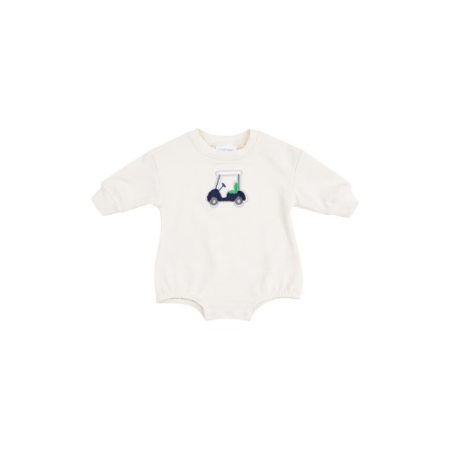 Golf Cart Stretch Organic Cotton Bubble Bodysuit, 6-12M