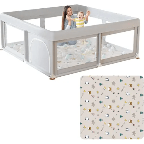 Baby Playpen with Mat Small Playpen for Babies and Toddlers 50 x 50 inch Baby Fence Playards