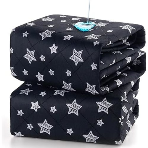 Waterproof Bed Pads Washable, Absorbent Chuck Pads Non Slip for Incontinence, Waterproof Mattress Protector for Seniors, Bedwetting Kids, Hospitals, Pets, 34"x36" 2 Pack
